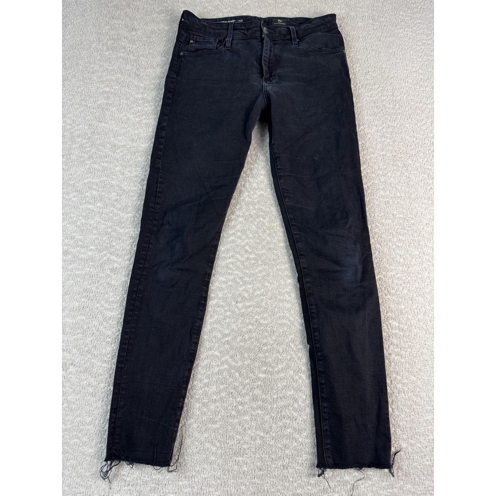AG Adriano Goldschmied Jeans Womens 27 Black Farrah Skinny Ankle High Rise